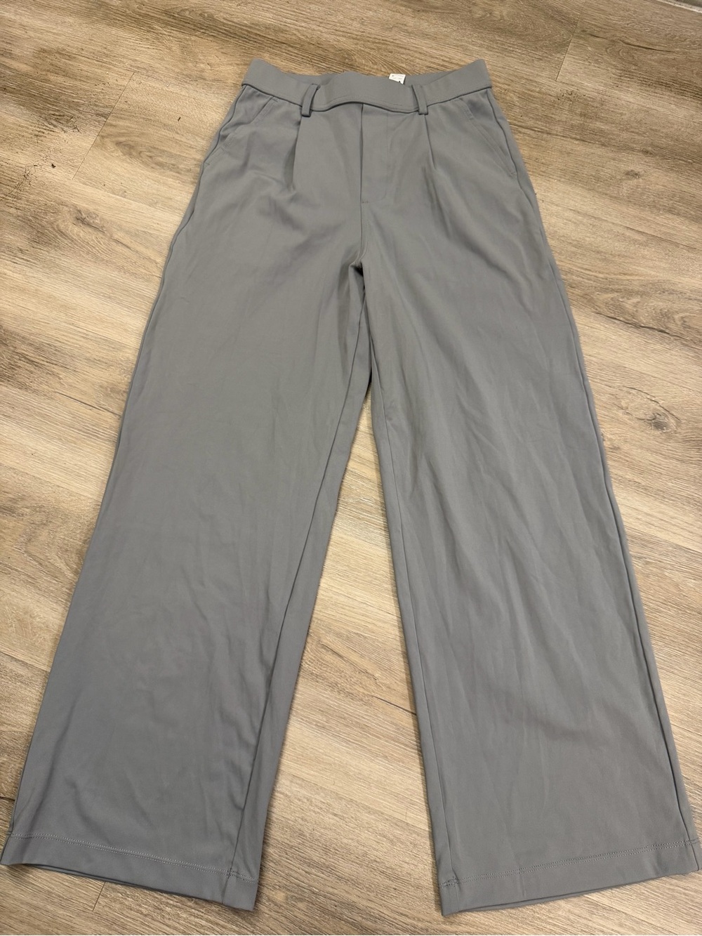 Halara Wide Leg Work Pants Women’s XS Petite Gray 29” Inseam Trousers 367